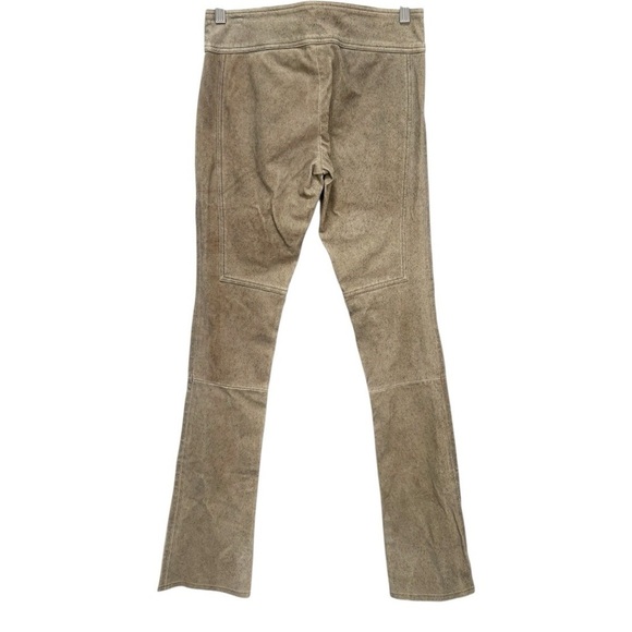 Diane Von Furstenberg Leather Straight Leg Pants Size 2 - Picture 3 of 9